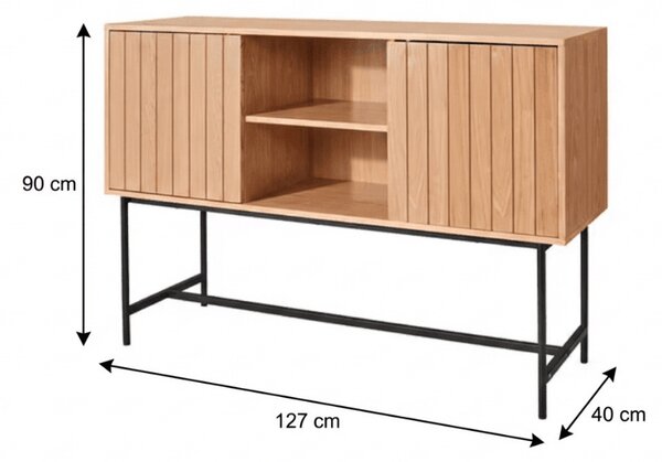 Komoda s ormarićima VALMOR 90x127 cm, dekor hrast