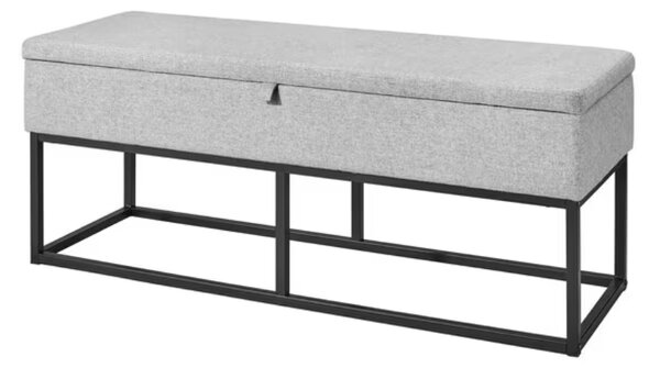 Klupa s prostorom za pohranu TAURO 112x48 cm, siva