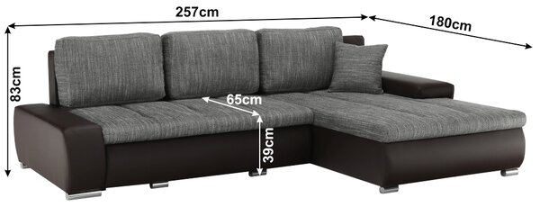 Zondo.hr Kutna garnitura Gisoil (smeđa) . 808923