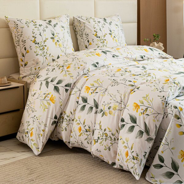 Posteljina od mikrovlakana CITRUS GARDEN bijela Dimenzije posteljine: 70 x 90 cm | 140 x 220 cm