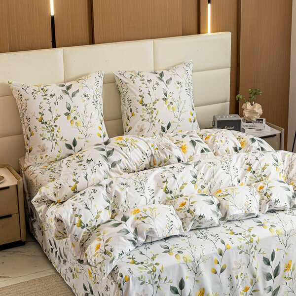 Posteljina od mikrovlakana CITRUS GARDEN bijela Dimenzije posteljine: 70 x 90 cm | 140 x 220 cm