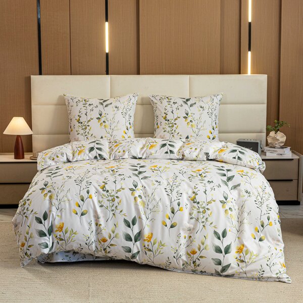 Posteljina od mikrovlakana CITRUS GARDEN bijela Dimenzije posteljine: 70 x 90 cm | 140 x 220 cm