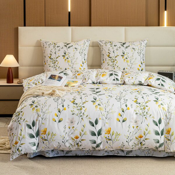Posteljina od mikrovlakana CITRUS GARDEN bijela Dimenzije posteljine: 70 x 90 cm | 140 x 220 cm