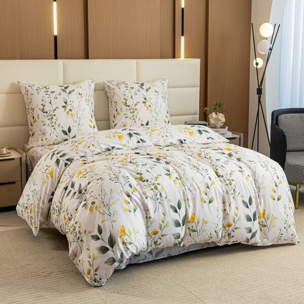 Posteljina od mikrovlakana CITRUS GARDEN bijela Dimenzije posteljine: 70 x 90 cm | 140 x 220 cm
