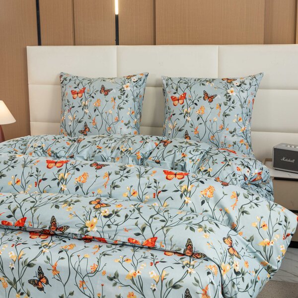 Posteljina od mikrovlakana MONARCH WINGS svijetloplava Dimenzije posteljine: 70 x 90 cm | 140 x 220 cm