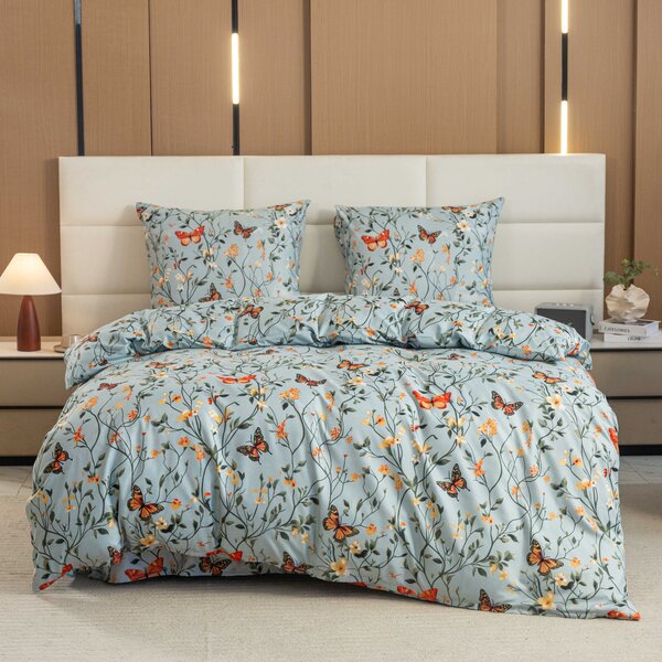 Posteljina od mikrovlakana MONARCH WINGS svijetloplava Dimenzije posteljine: 70 x 90 cm | 140 x 220 cm