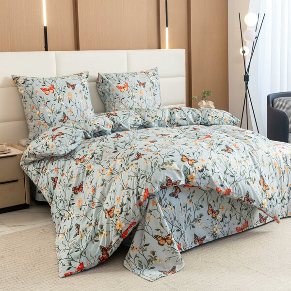 Posteljina od mikrovlakana MONARCH WINGS svijetloplava Dimenzije posteljine: 70 x 90 cm | 140 x 220 cm
