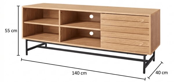 TV stolić VALMOR 140x40 cm, dekor hrast