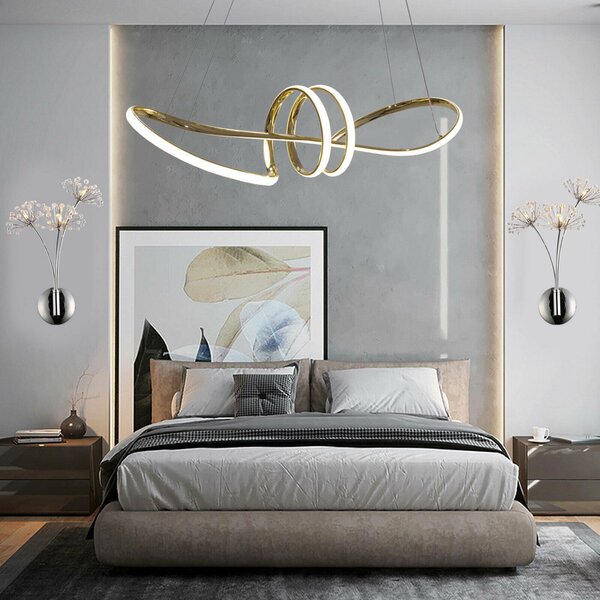Moderna stropna svjetiljka LED + PILOT APP824-CP Gold