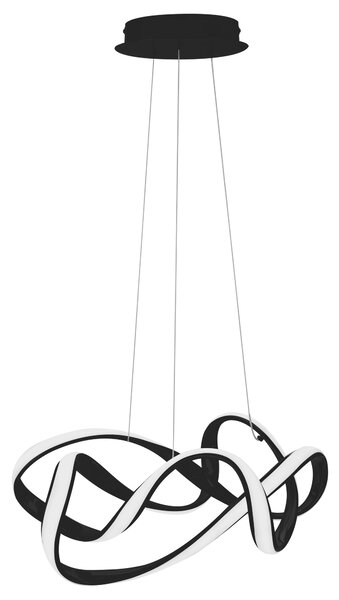 Moderna LED stropna svjetiljka + daljinski upravljač EVE App820-CP crna