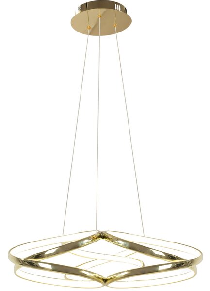 Moderna LED stropna svjetiljka + pilot App794-CP ravno zlato