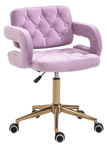 Zondo Uredska fotelja Nella (ružičasta + zlatna). 1040160