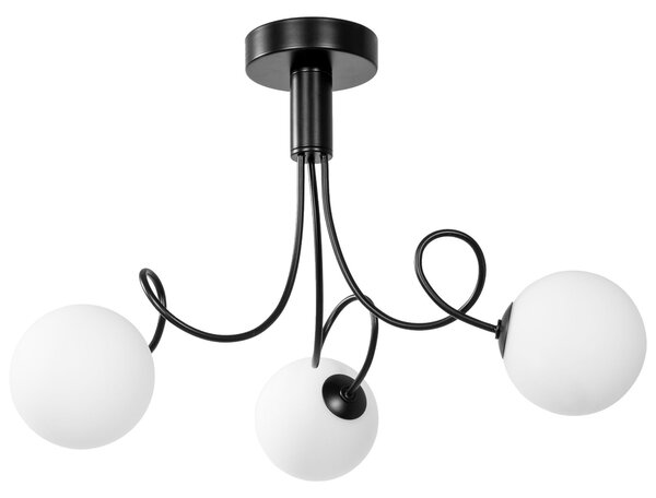 Stropna svjetiljka sa staklenom kuglom APP1154-3CP Black