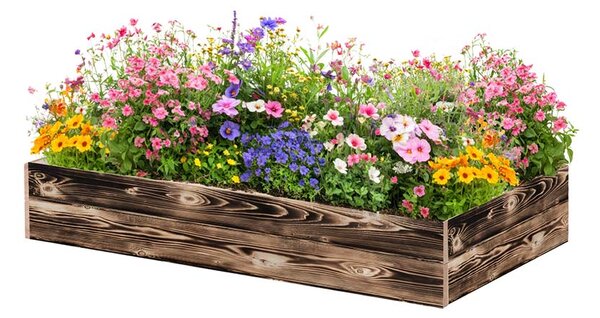 ATMOWOOD Drvena podignuta gredica 120 x 60 x 20 cm - pougljena