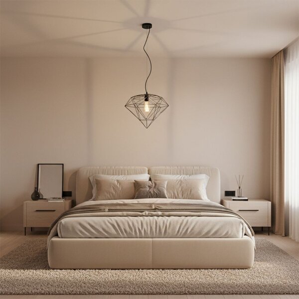 VISEĆA LAMPA DIAMOND METAL LOFT BLACK APP563-1CP