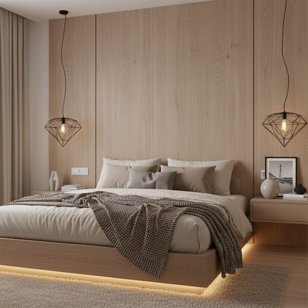 VISEĆA LAMPA DIAMOND METAL LOFT BLACK APP563-1CP