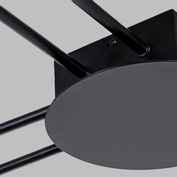 MODERNA STROPNA SVJETILKA CRNA 6 KRAKOVA LED APP521-6C