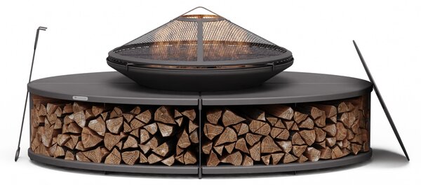 Blumfeldt Firebowl Ebeko 3 u 1, može se koristiti kao roštilj ili stol, rešetka za roštilj + zaštita od iskrenja