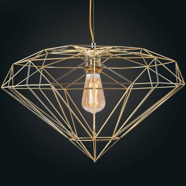 VISEĆA LAMPA DIAMOND METAL LOFT LIGHT GOLD APP562-1CP