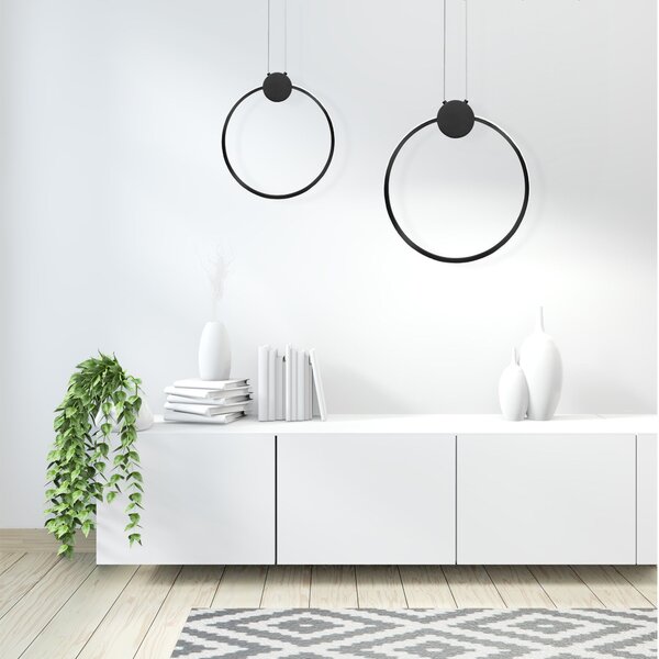 Stropni luster LED APP1392-CP BLACK 30cm