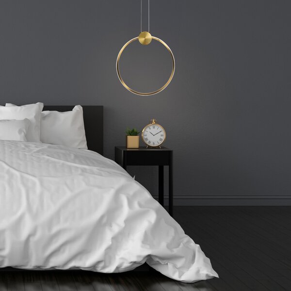 Stropni luster LED APP1397-CP OLD GOLD 40cm