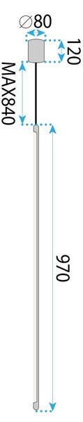 Stropni luster LED APP1414-C GOLD 100cm