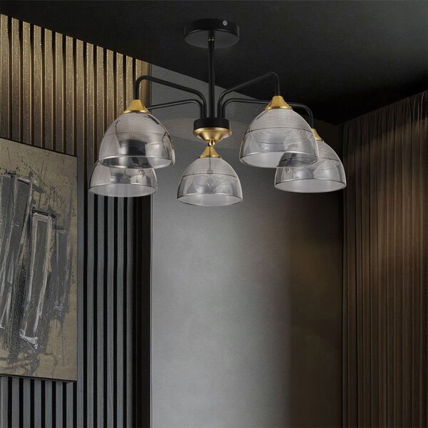 Lampa Viseća G085-5C BLACK GREY