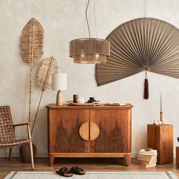 Lampa Viseća APP1837-1CP NATURE BLACK