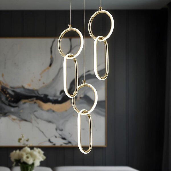 Viseća LED lampa G077-3CPR Gold