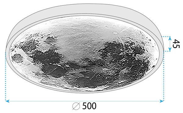 Stropni luster APP1806-CW Moon LED White
