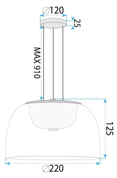 Viseća LED lampa APP1690-1PC B Gold