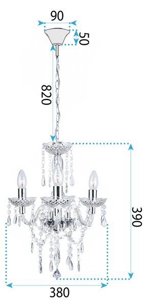 Luster EBT007-3CP GREY