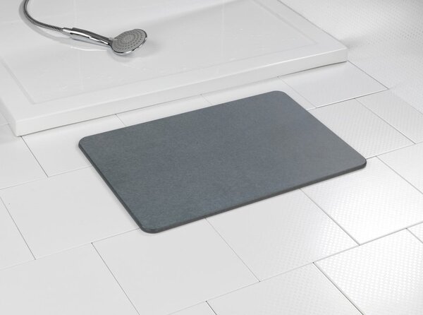 Siva kupaonska prostirka od dijatomita 39x60 cm Simi – Wenko