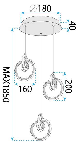 LED svijetiljka LHJ093-3CP GOLD