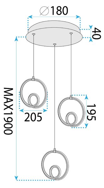 LED svijetiljka LHJ095-3CP GOLD