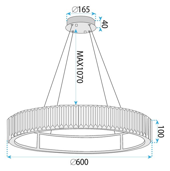 Luster APP1748-CP 60CM