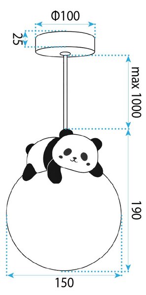 Lampa Viseća PANDA G162-1CP