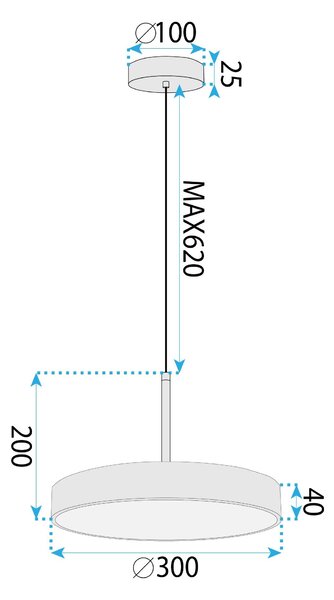 LED svijetiljka APP1686-1CP 30CM GOLD