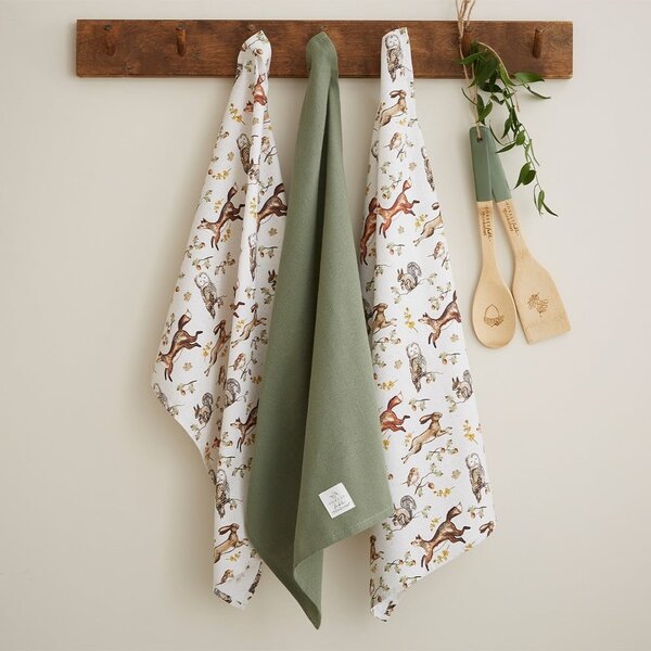 Pamučna kuhinjska krpa 3 kom 45x65 cm Forest Fable – Cooksmart ®