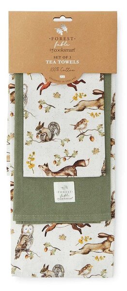 Pamučna kuhinjska krpa 3 kom 45x65 cm Forest Fable – Cooksmart ®