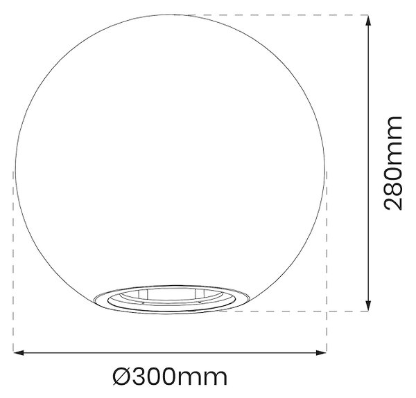 Globo Fi300 vrtna kugla + RGB A60 10W žarulja + daljinski upravljač