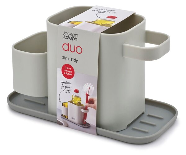 Sivi plastičan držač za deterdžente Duo – Joseph Joseph