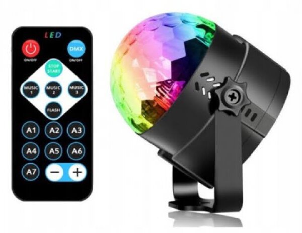Disco LED RGB efekt svjetlosti projektora + daljinski upravljač