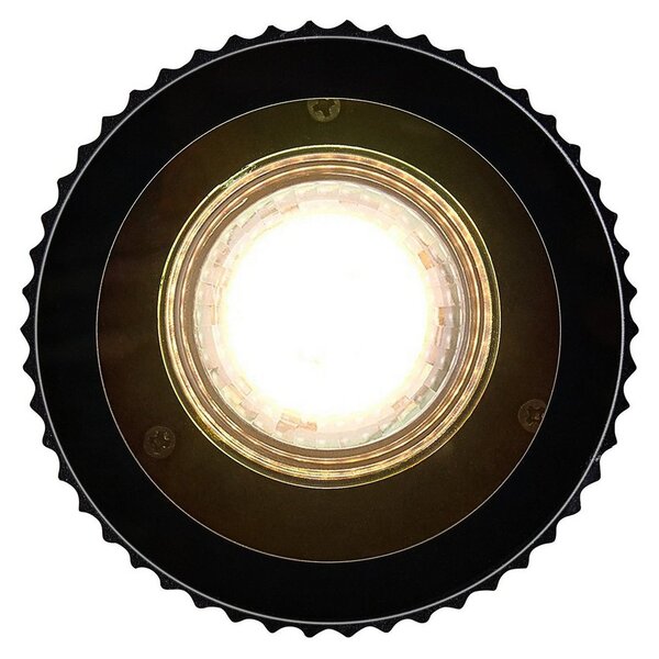 Nordlux Stropna svjetiljka Cyclops Ripple, crna, aluminij, GU10, prigušiva, Crno, Aluminij
