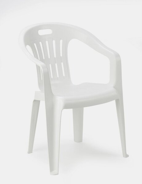 PVC stolice PIONA BIJELA 56x55x78 cm