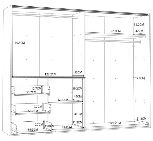 Garderobni ormar WINN 2 W2QS52332 (bijela)