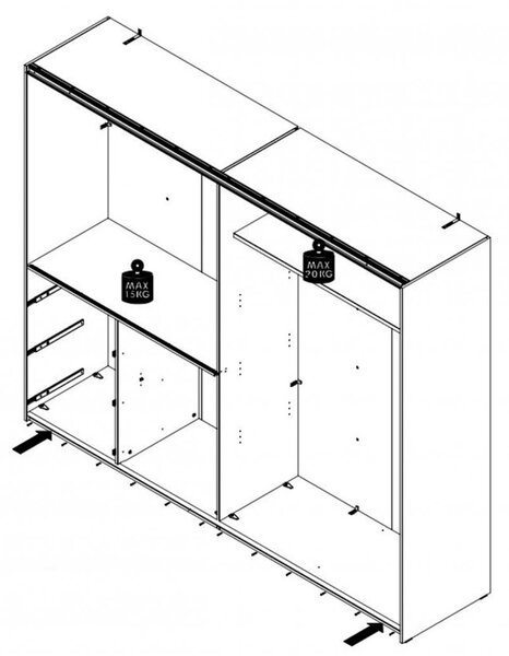 Garderobni ormar WINN 2 W2QS52332 (bijela)