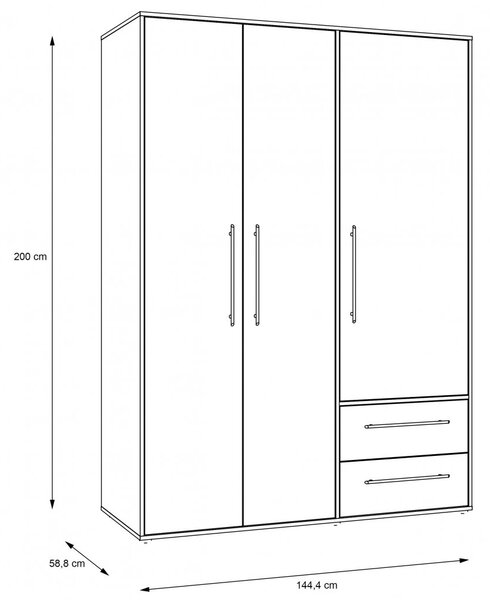 Garderobni ormar MOKKARIS MKSS833 (bijela)