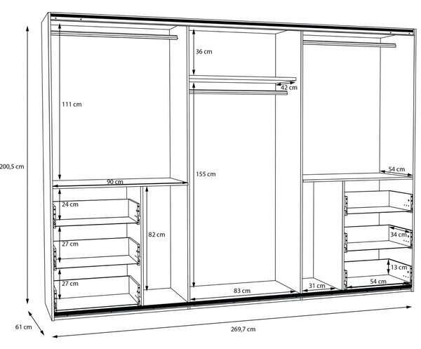 Garderobni ormar WINN 2 W2QS13332 (bijela)