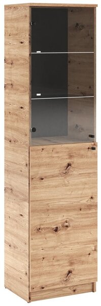 Elegantna vitrina Evi II s LED rasvjetom - HRAST ARTISAN-HRAST